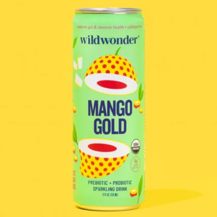 Mango Gold Sparkling Prebiotic + Probiotic Drink