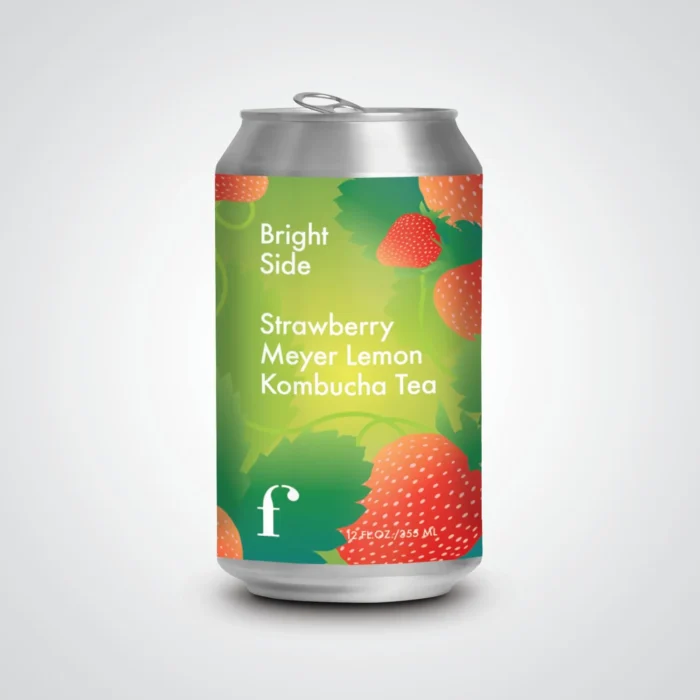 "Bright Side" Strawberry Meyer Lemon Kombucha