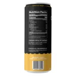 Back of Sail Away Nitro Touch of Sweet can showing nutrition facts, ingredients, and barcode on a black and gold design.