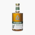 Wilderton non-alcoholic amber spirit bottle with a green label on a white background.