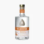 Wilderton non-alcoholic botanical spirit bottle with an orange label on a white background.