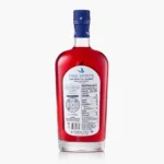 Back label view of Free Spirits Milano non-alcoholic spirit bottle displaying nutritional facts and product details.