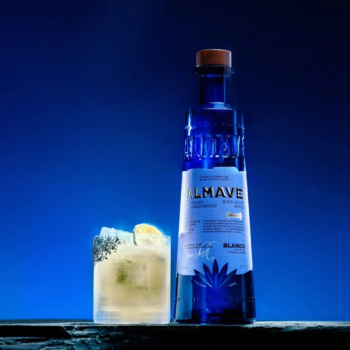 Almave Azul: Distilled Non-Alcoholic Blue Agave Spirit, showcasing the richness of Jalisco agave."