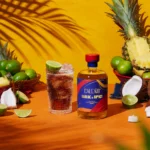 Caleño Dark & Spicy: Tropical non-alcoholic spirit bursting with pineapple, coconut, and lime flavors.