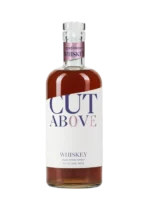 Bottle of Cut Above Whiskey, a premium non-alcoholic whiskey alternative with a sleek and modern design.